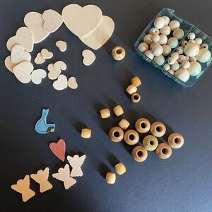 Wood Craft Beads and Wood Hearts‎ and Angeles